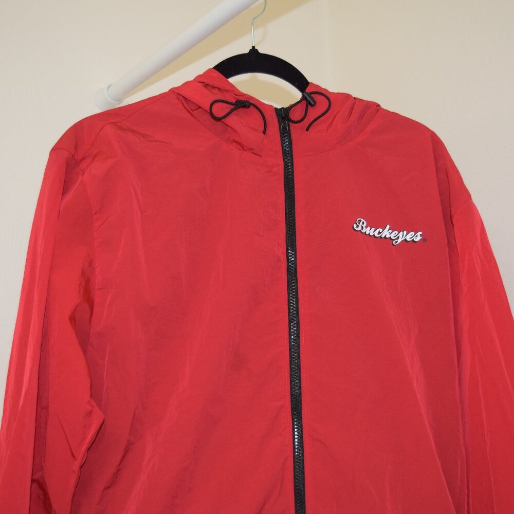 PINK Red Ohio State Rain Coat - Size Small